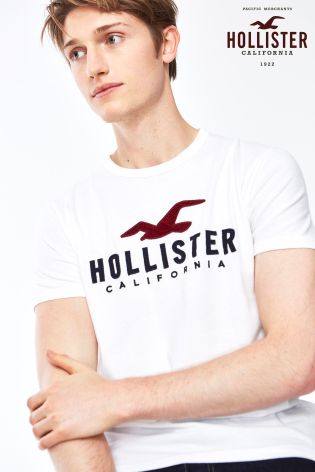 Hollister White Graphic T-Shirt